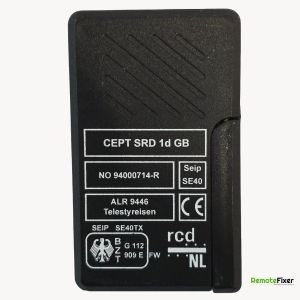 Thumbnail: Telestyreisen ALR 9446 garage door remote control back image