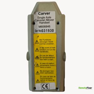 Thumbnail: Carver Motor Mover remote control back image