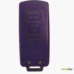 Thumbnail: Zap Key MPT1340 garage door remote control back image