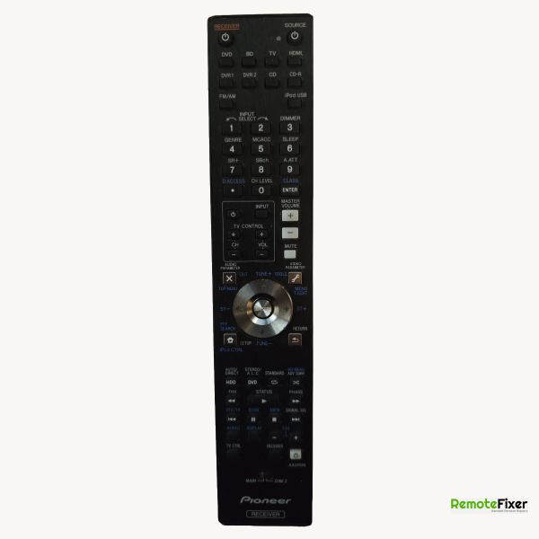 Pioneer AXD7518 hifi remote control front image