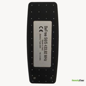 Thumbnail: Sirius Befree S6/S Cooker Hood remote control back image