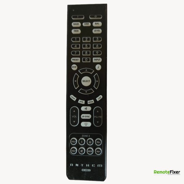 Anthem RC-MRX 2 remote control  front image