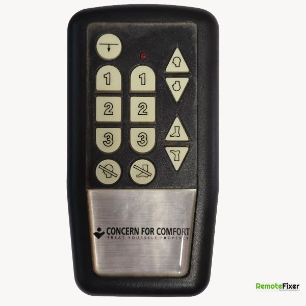 Concern for Comfort remote control front image