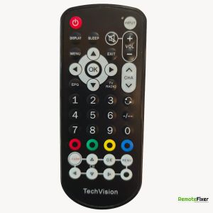 Thumbnail: Tecvision TV remote control front image