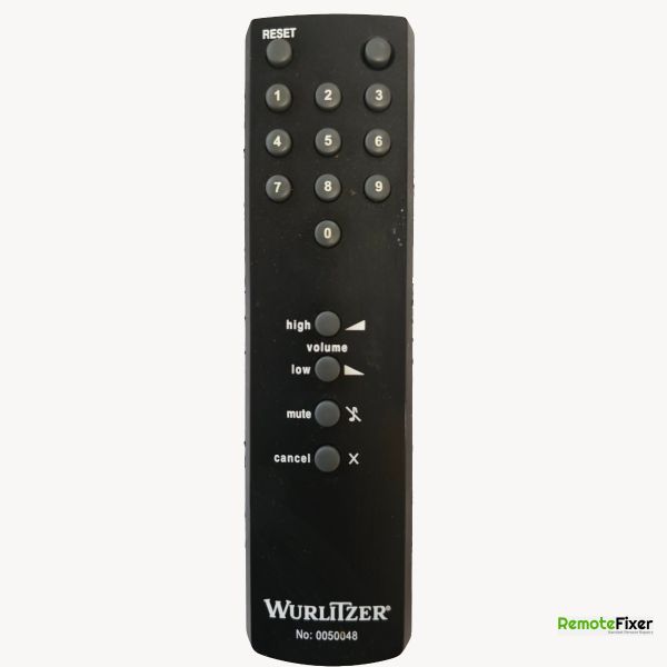 Wurlitzer 0050048 remote control front image