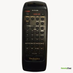 Technics RAK - SU129WH remote control front image