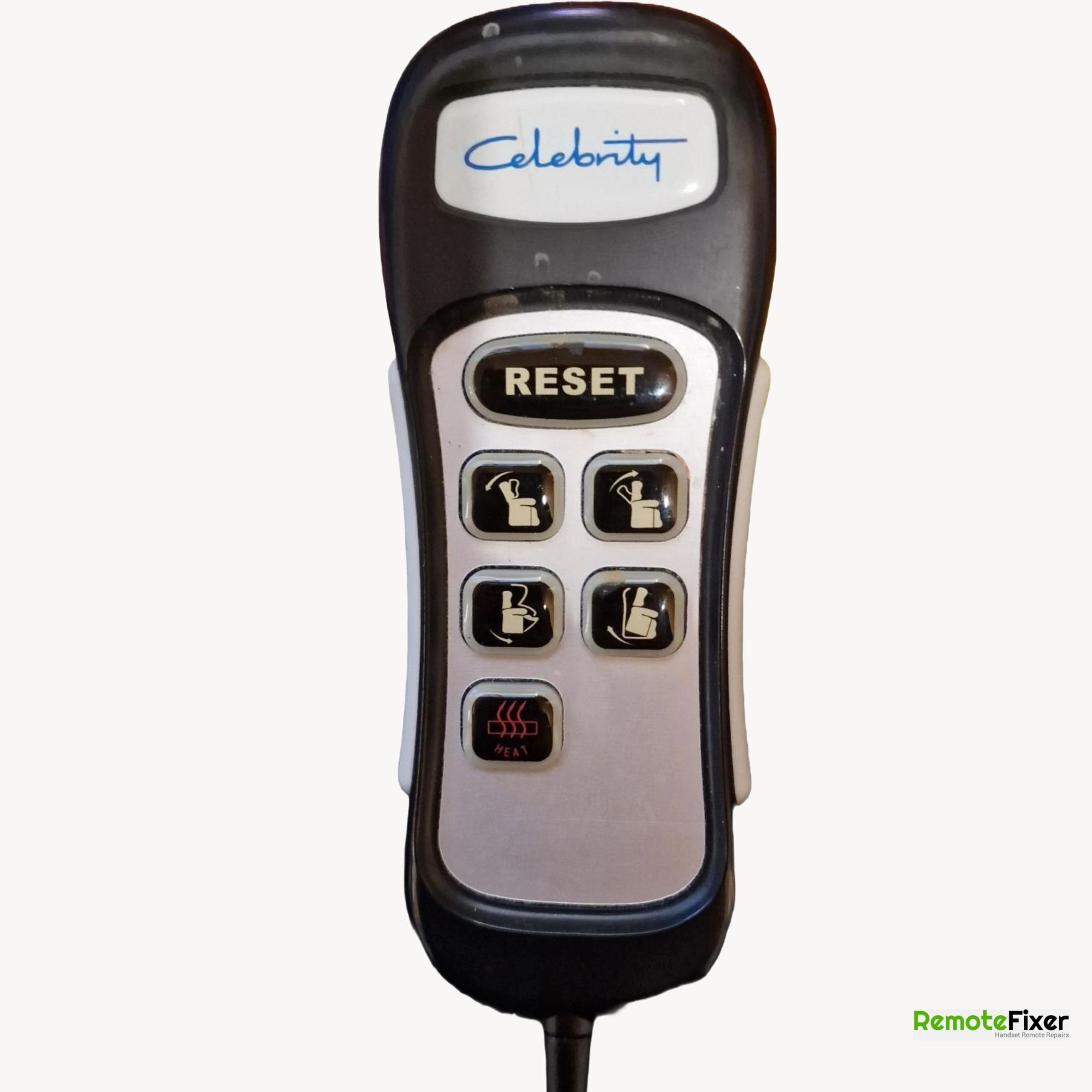Celebrity recliner chair 6 button remote front image