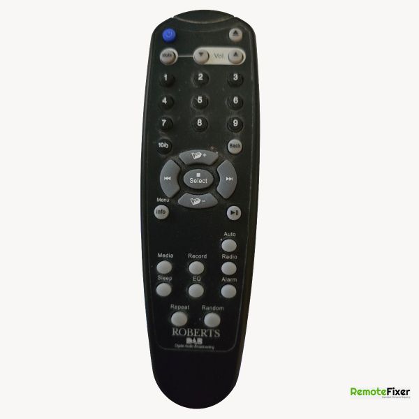 Roberts DAB remote control front image
