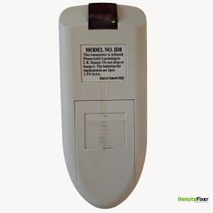 Thumbnail: ID8 remote control back image