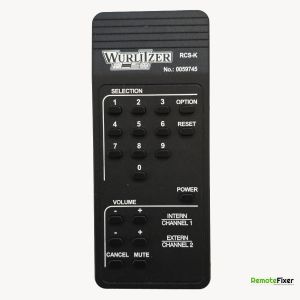 Wurlitzer RCS-K 0059745 Jukebox remote control front image