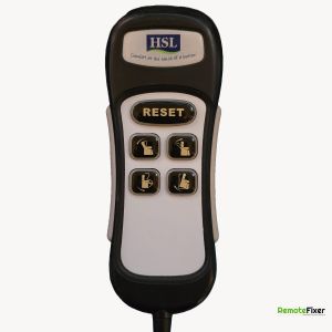 HSL TH27 5 button recliner chair remote control front image
