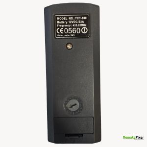 Thumbnail: Flamerite YCT-100 electric heater remote control back image