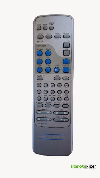 Musical fidelity  a308 customers remote control for repair