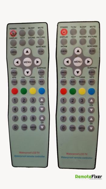 Bathroom TV  customers remote control for repair