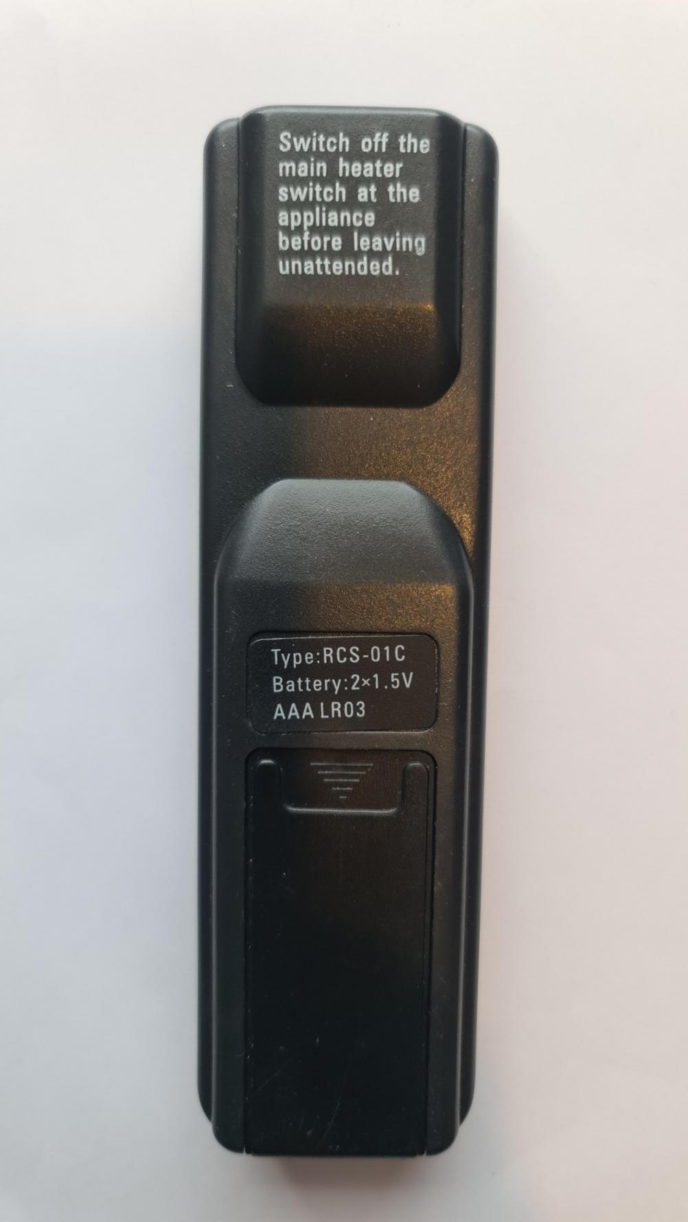 RSC 01C Remote Control - Back Image