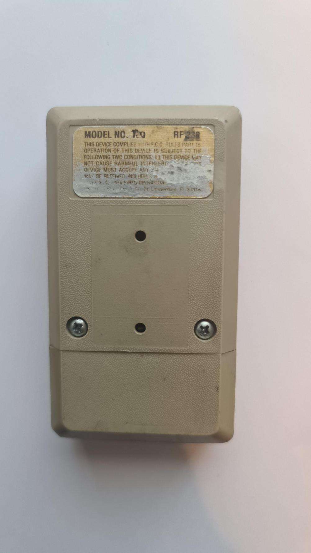 Telectron Digital T80 Remote Control - Back Image