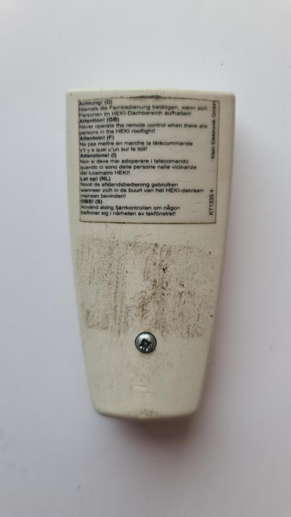 Domestic / seitz  Remote Control - Back Image