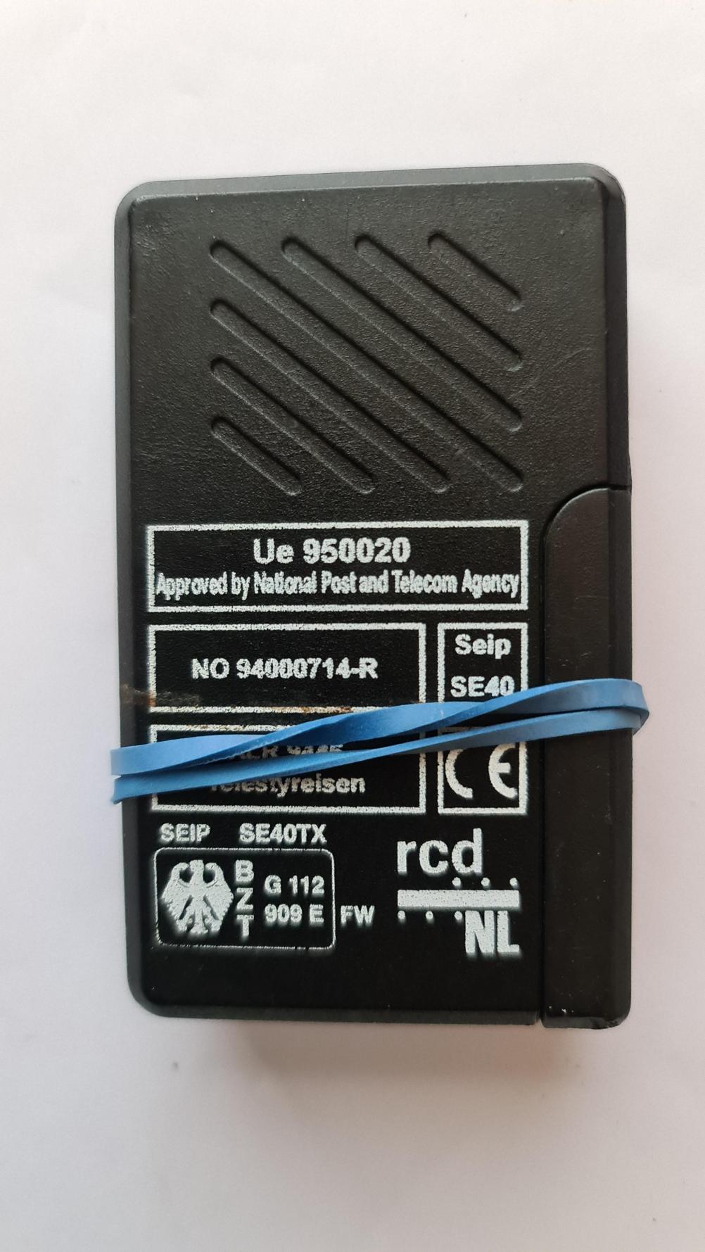 Siep SE40 Remote Control - Back Image