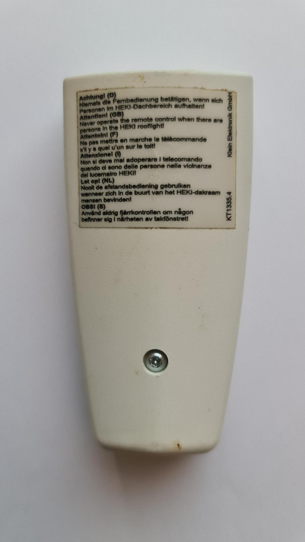 Dometic  Remote Control - Back Image