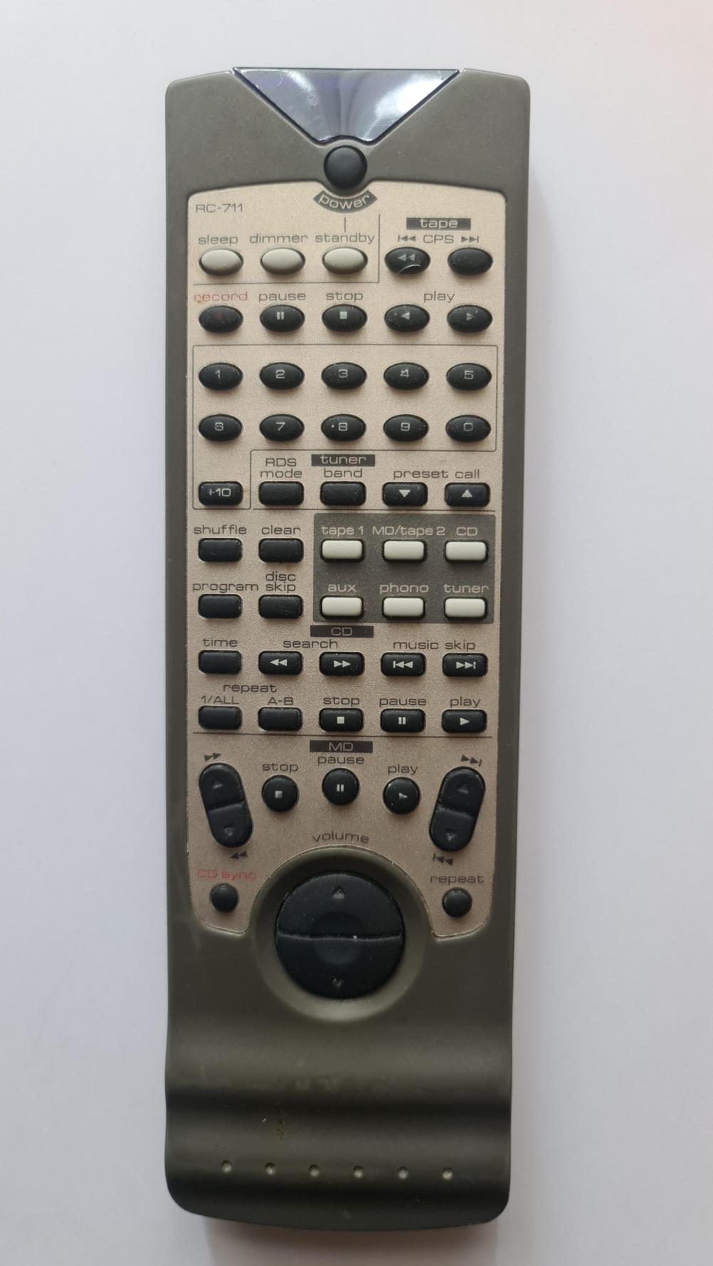 Teac  RC-711 Remote Control - Front Image