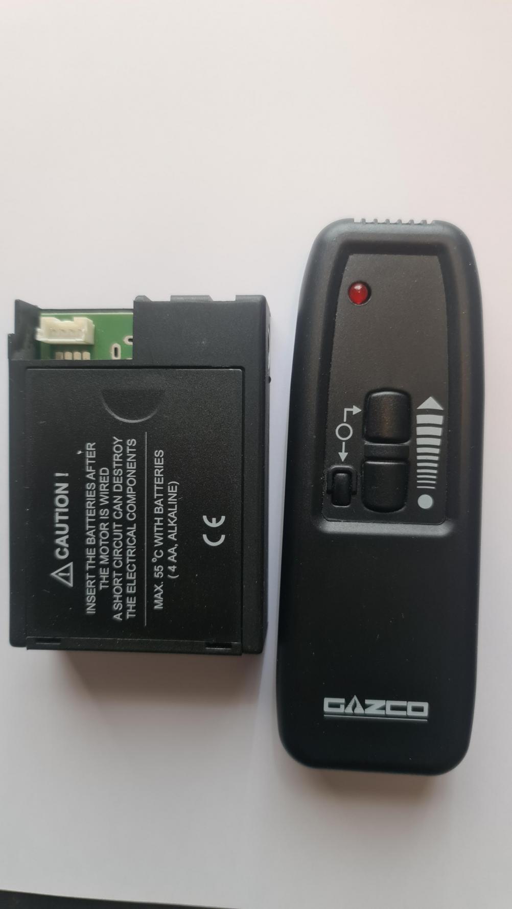 Gazco control system  Remote Control - Front Image