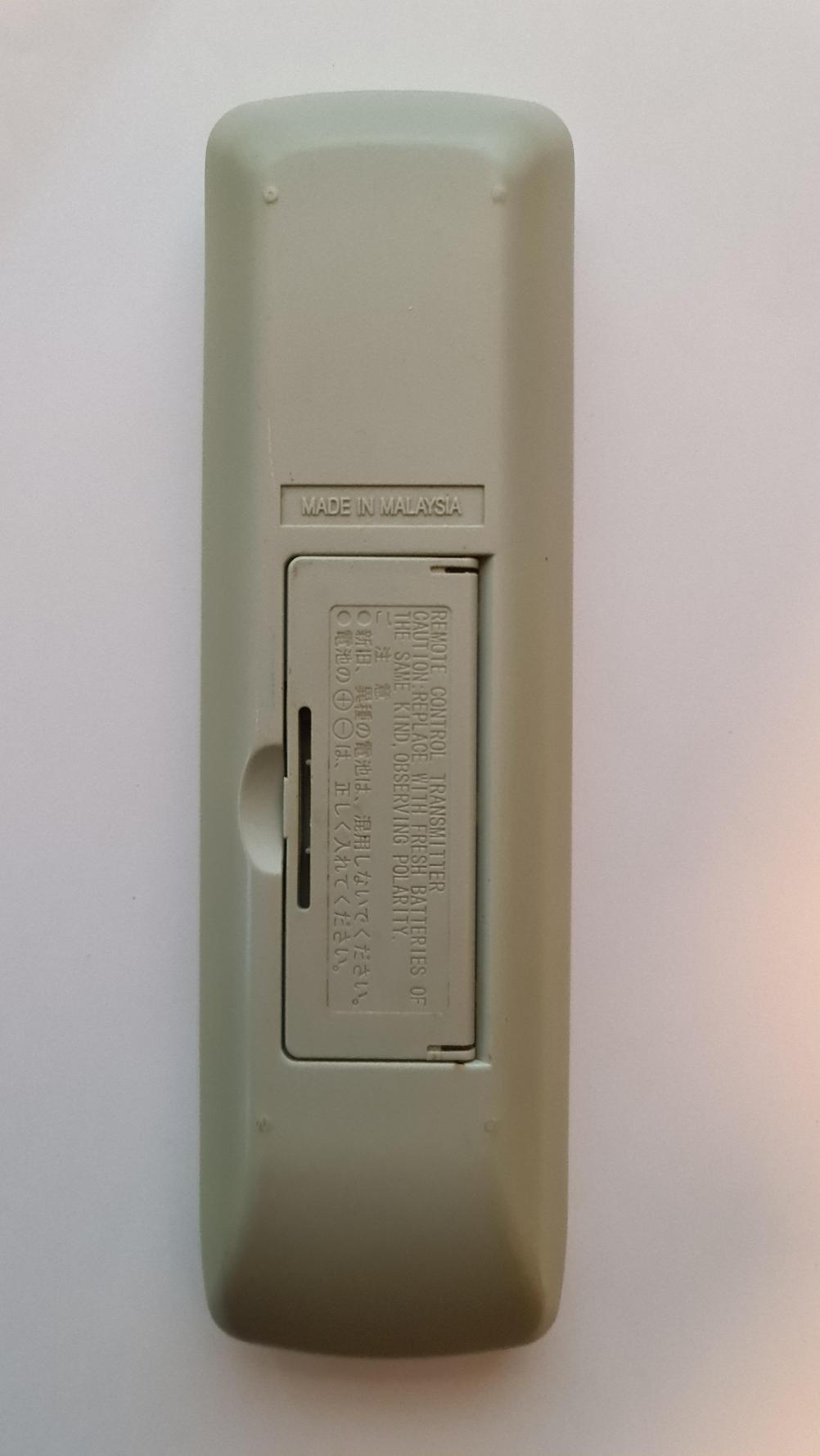 Panasonic  RAK-PM902WK Remote Control - Back Image