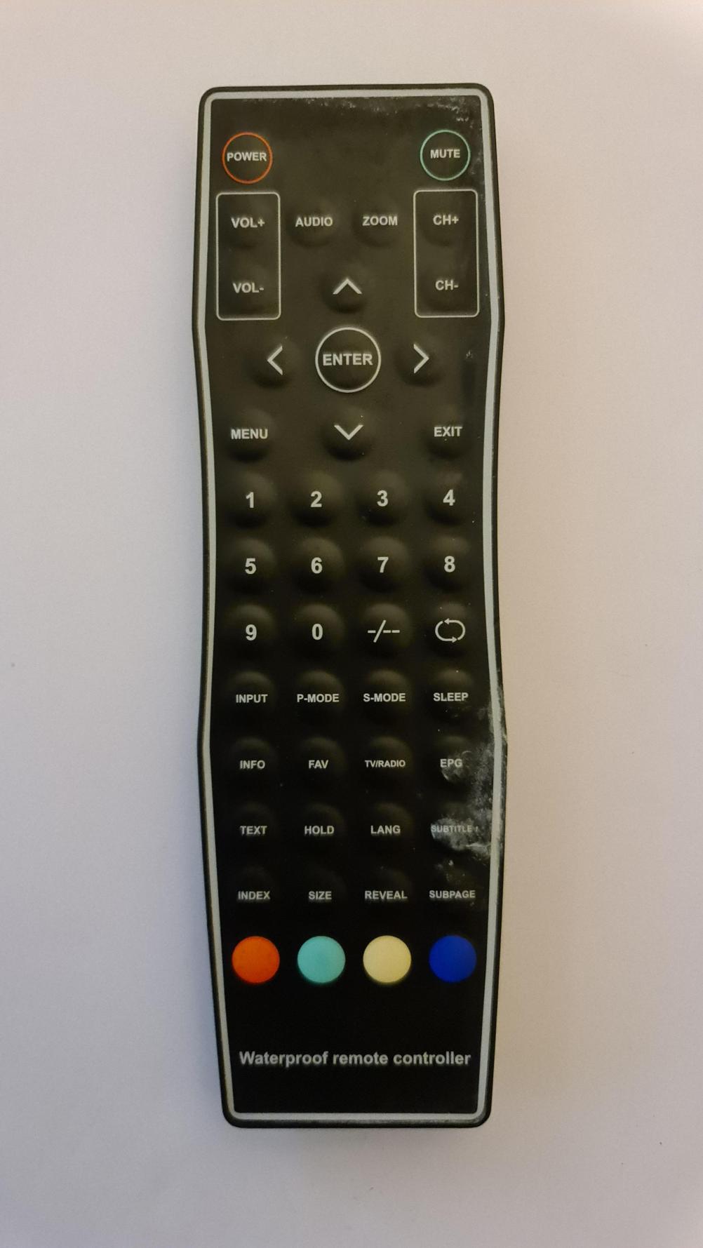 Water proof tv  Remote Control - Front Image