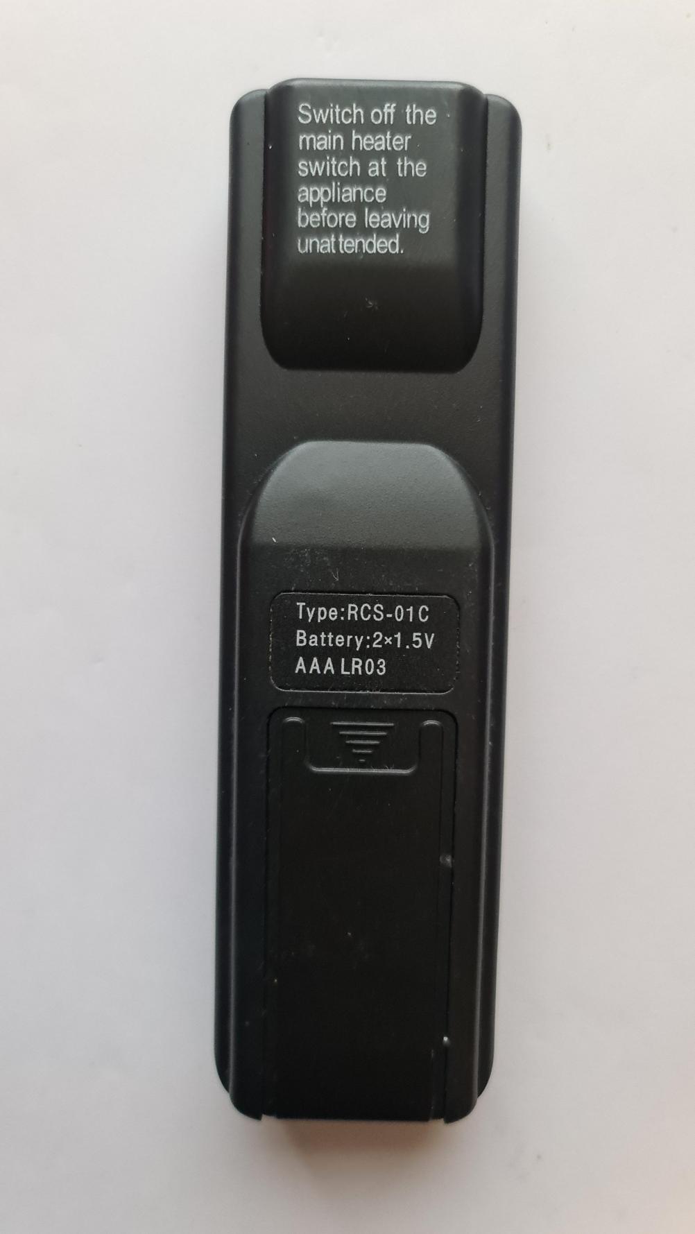 Flavel RCS 001c Remote Control - Back Image