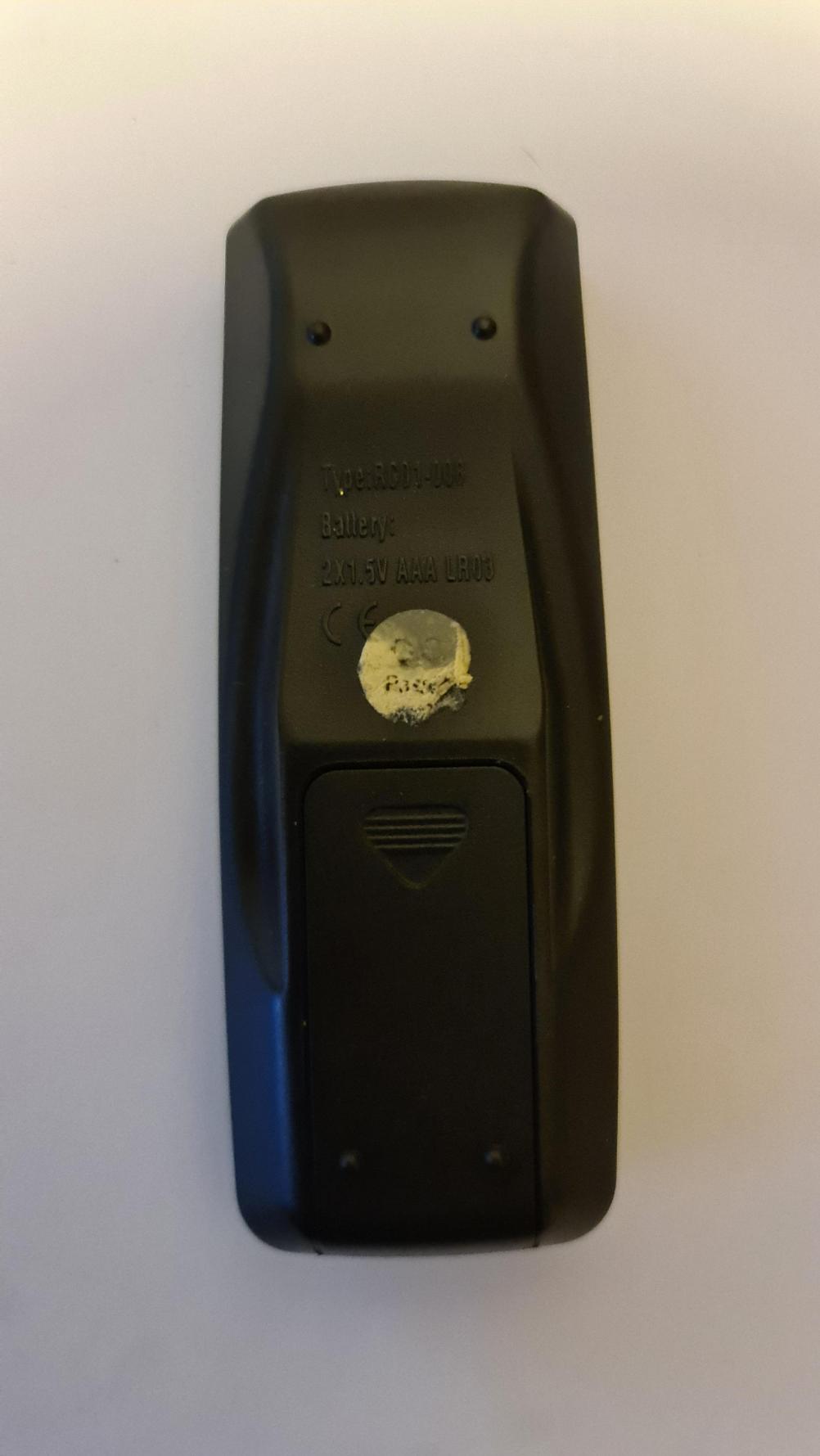 Dimplex  Remote Control - Back Image