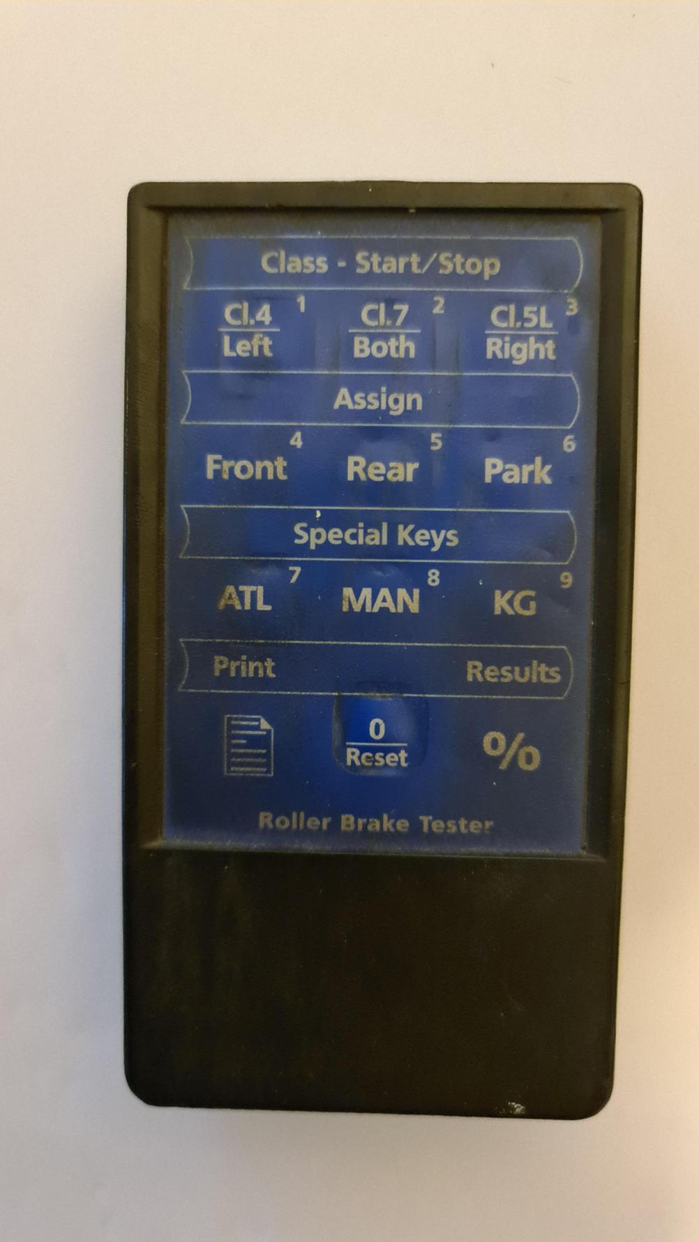 Tecalemit / Altesco  Remote Control - Front Image