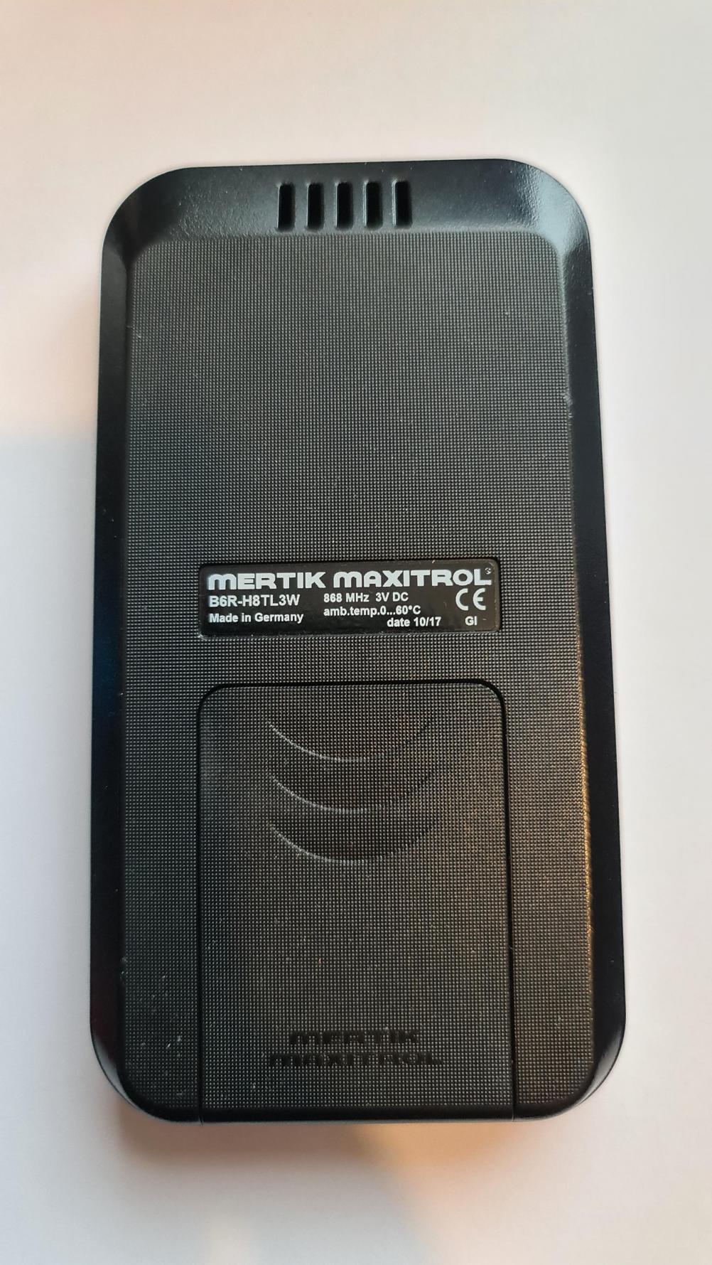 Mertik  Remote Control - Back Image