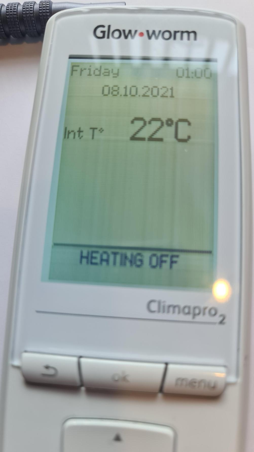 Glow worm Climapro 2  Remote Control - Inside Image