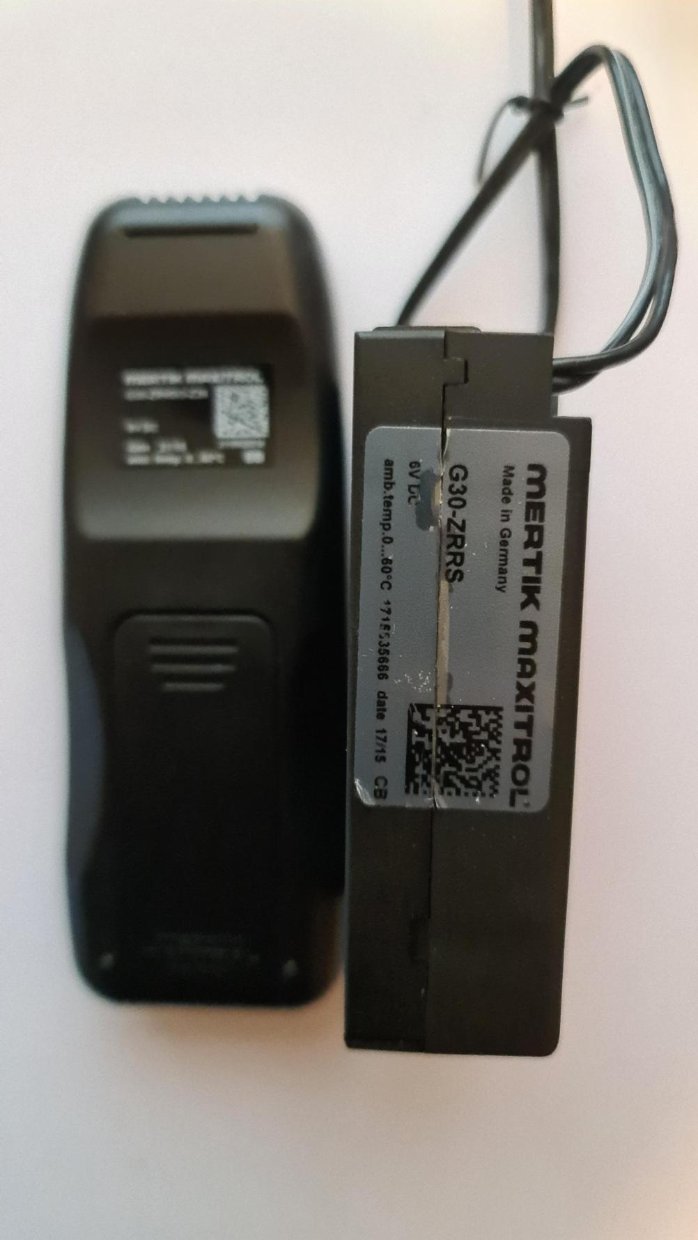 Mertik Maxitrol  Remote Control - Back Image
