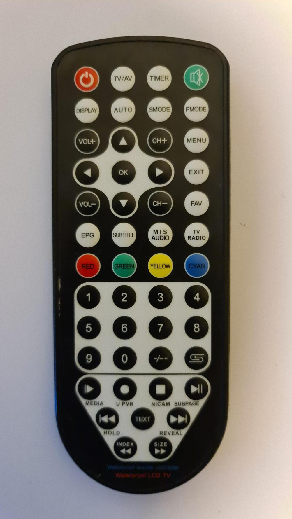 TV  Remote Control - Front Image