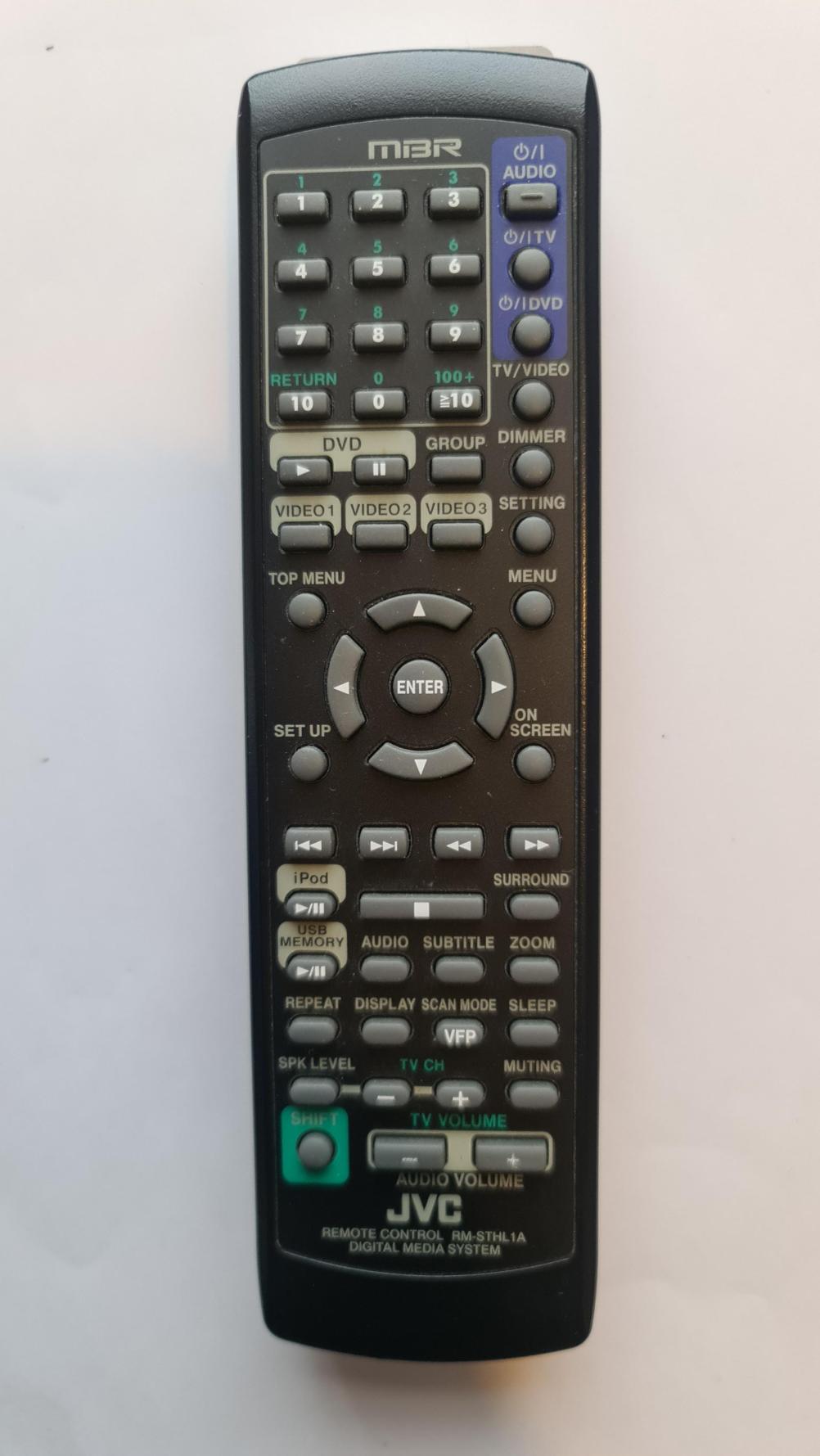 JVC RM-STHL1A Remote Control - Front Image