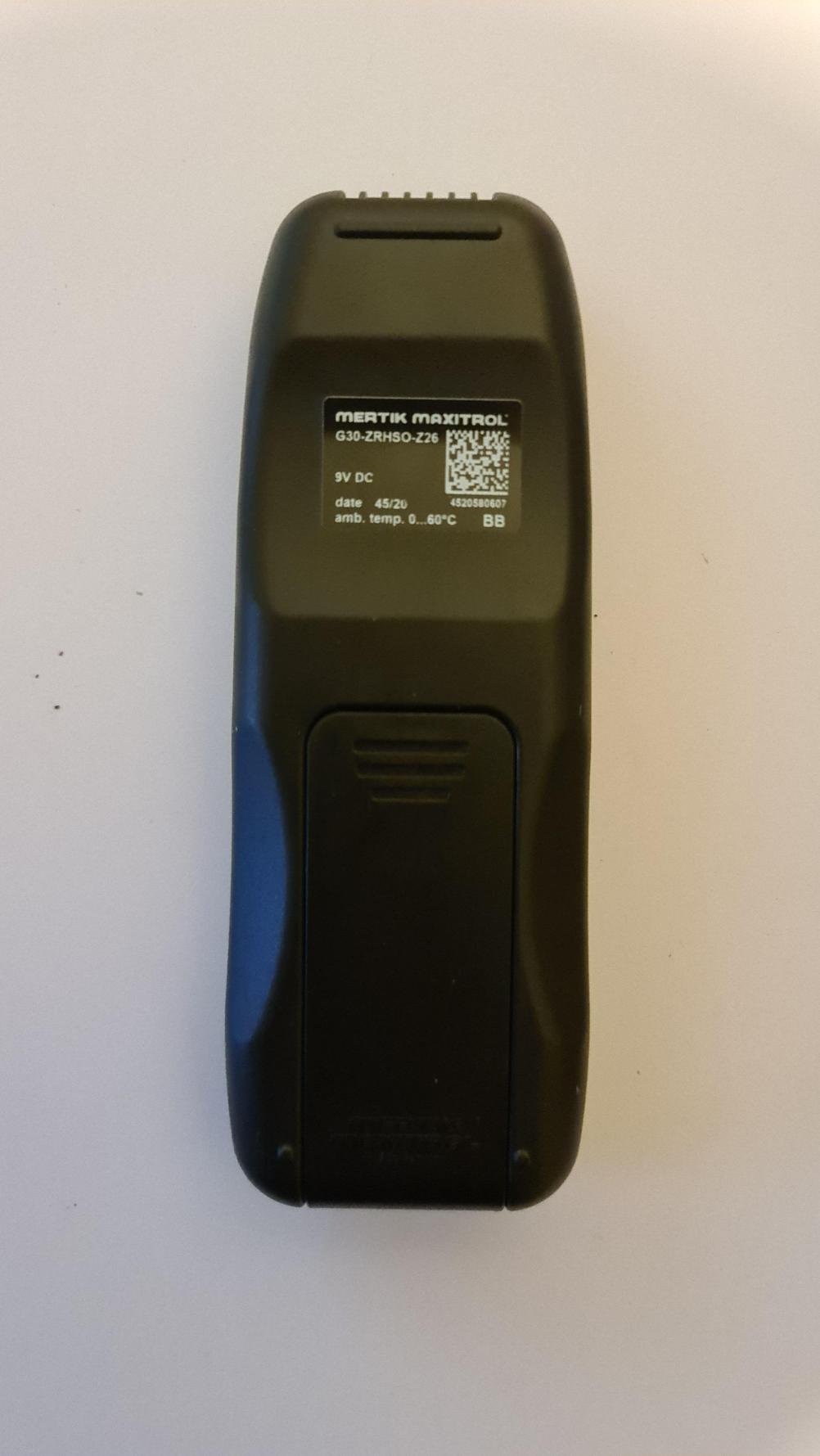 Mertik Maxitrol  G30-Zrhso-Z26 Remote Control - Back Image