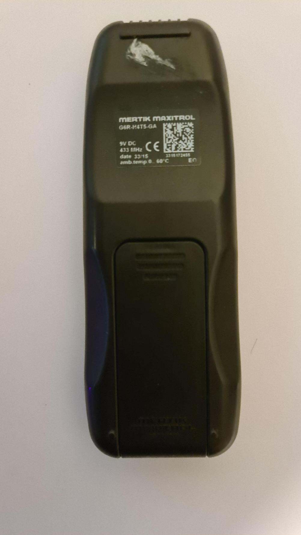 GAZCO  Remote Control - Back Image