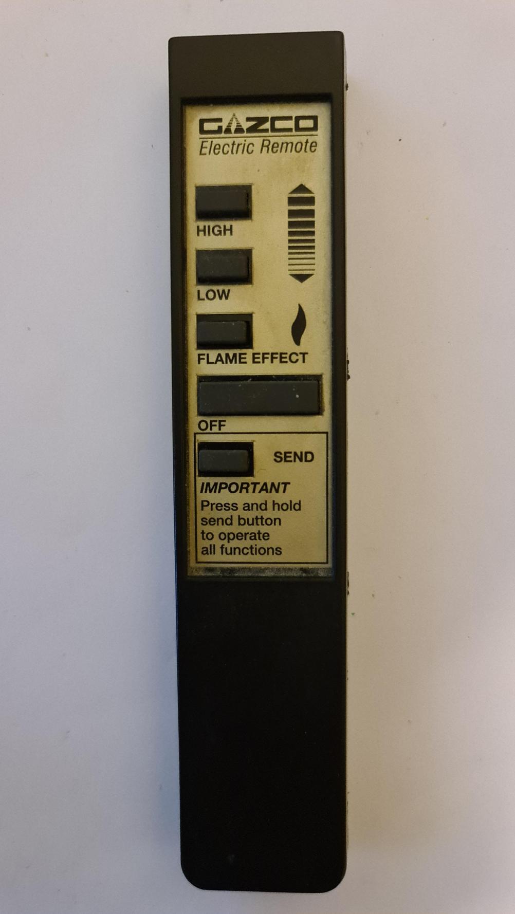 Gasco 8590 ELR Remote Control - Front Image
