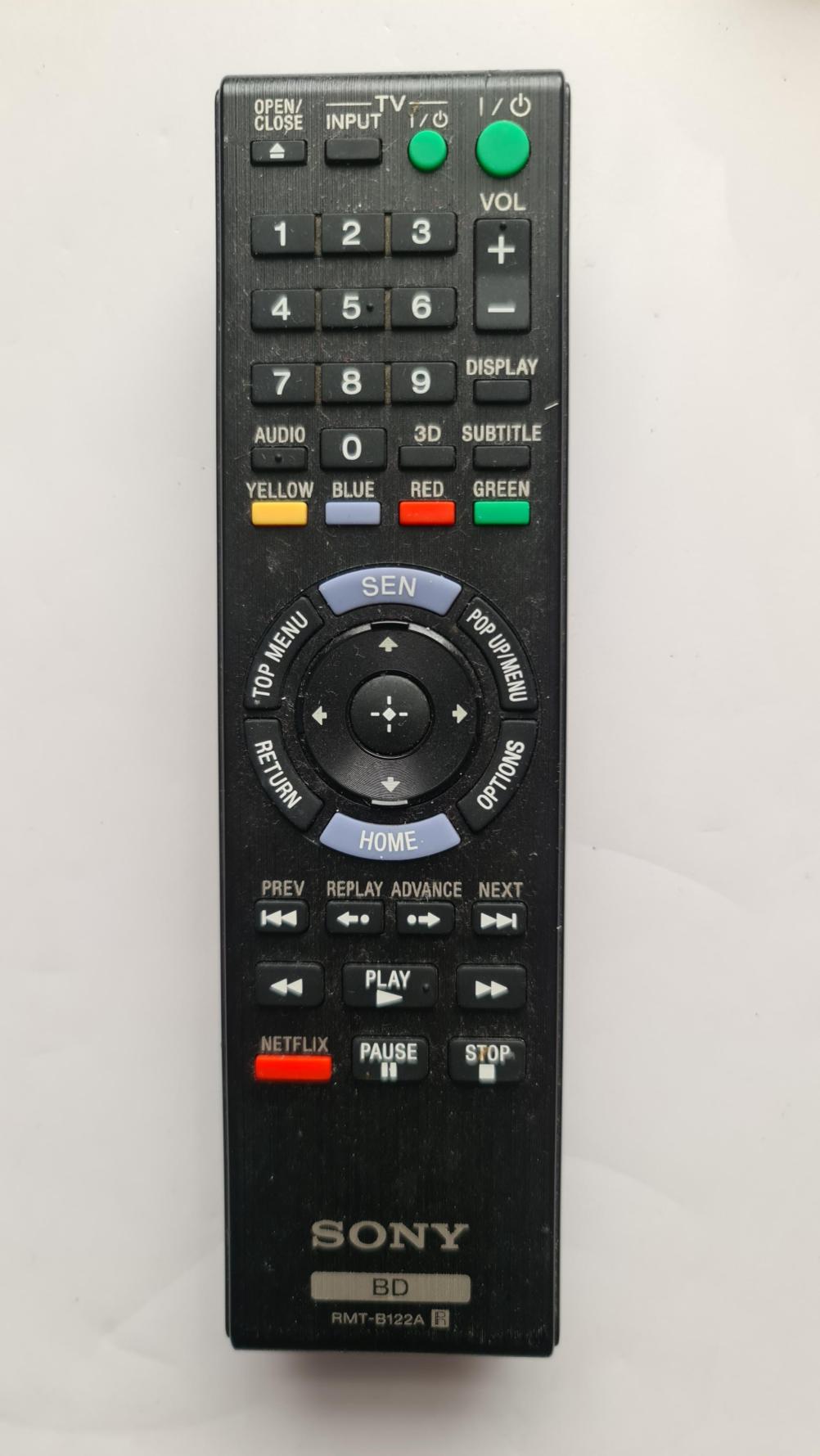 SONY RMT-B122A Remote Control - Front Image