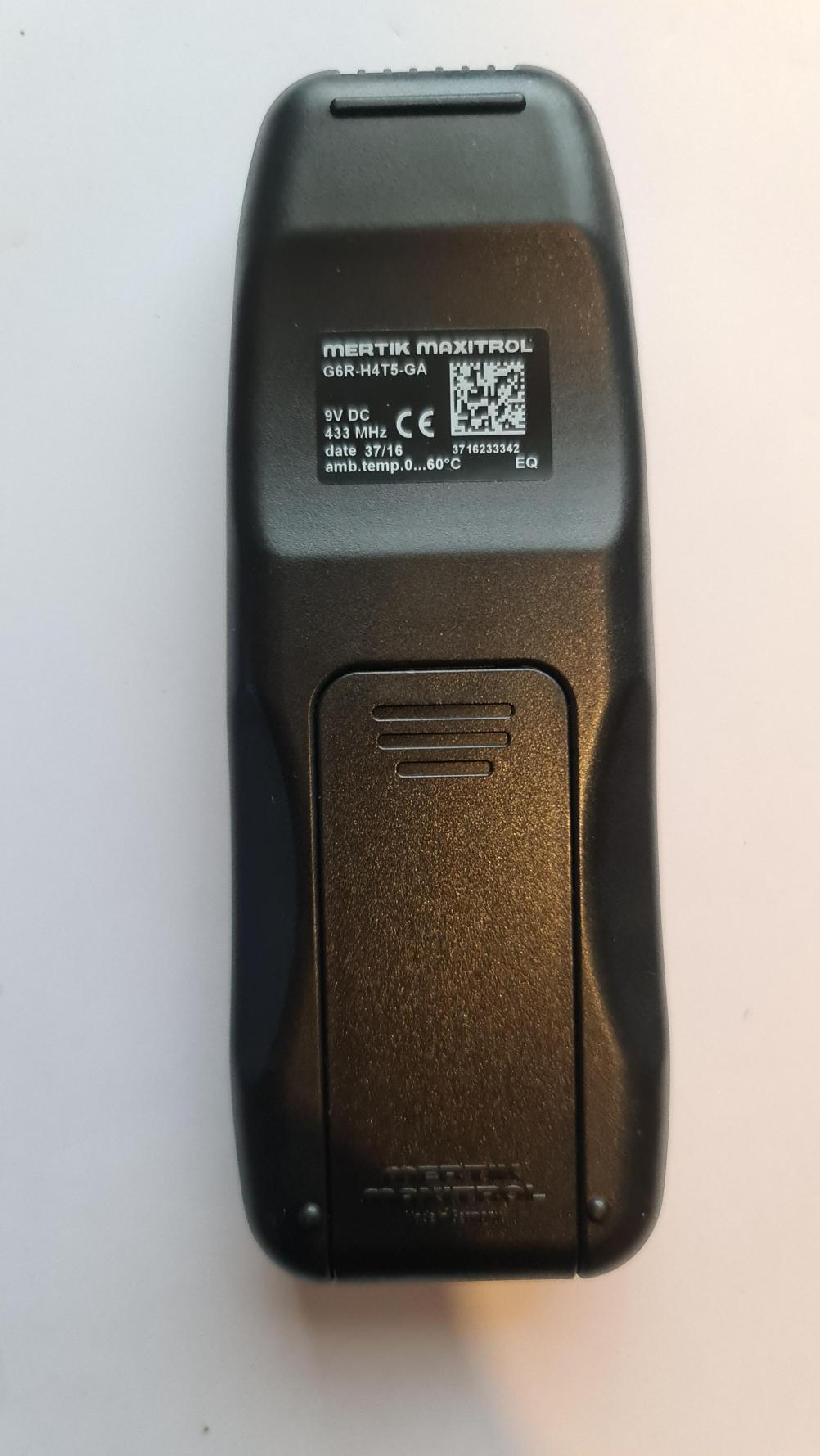 Mertik Maxitrol  G6R-HAT5-GA Remote Control - Back Image