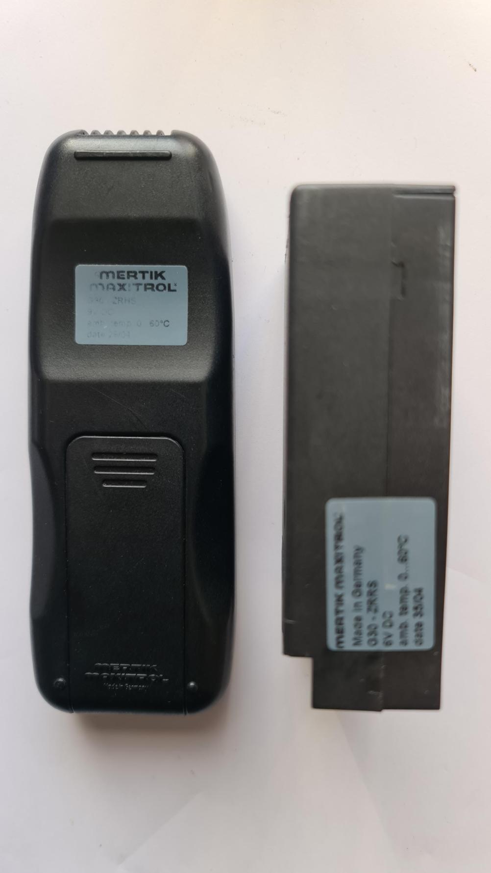 Mertik Maxitrol  Remote Control - Back Image