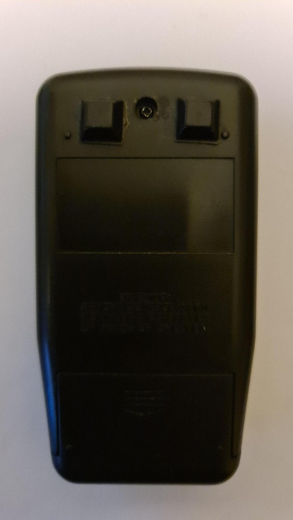 Concern for Comfort  Remote Control - Back Image