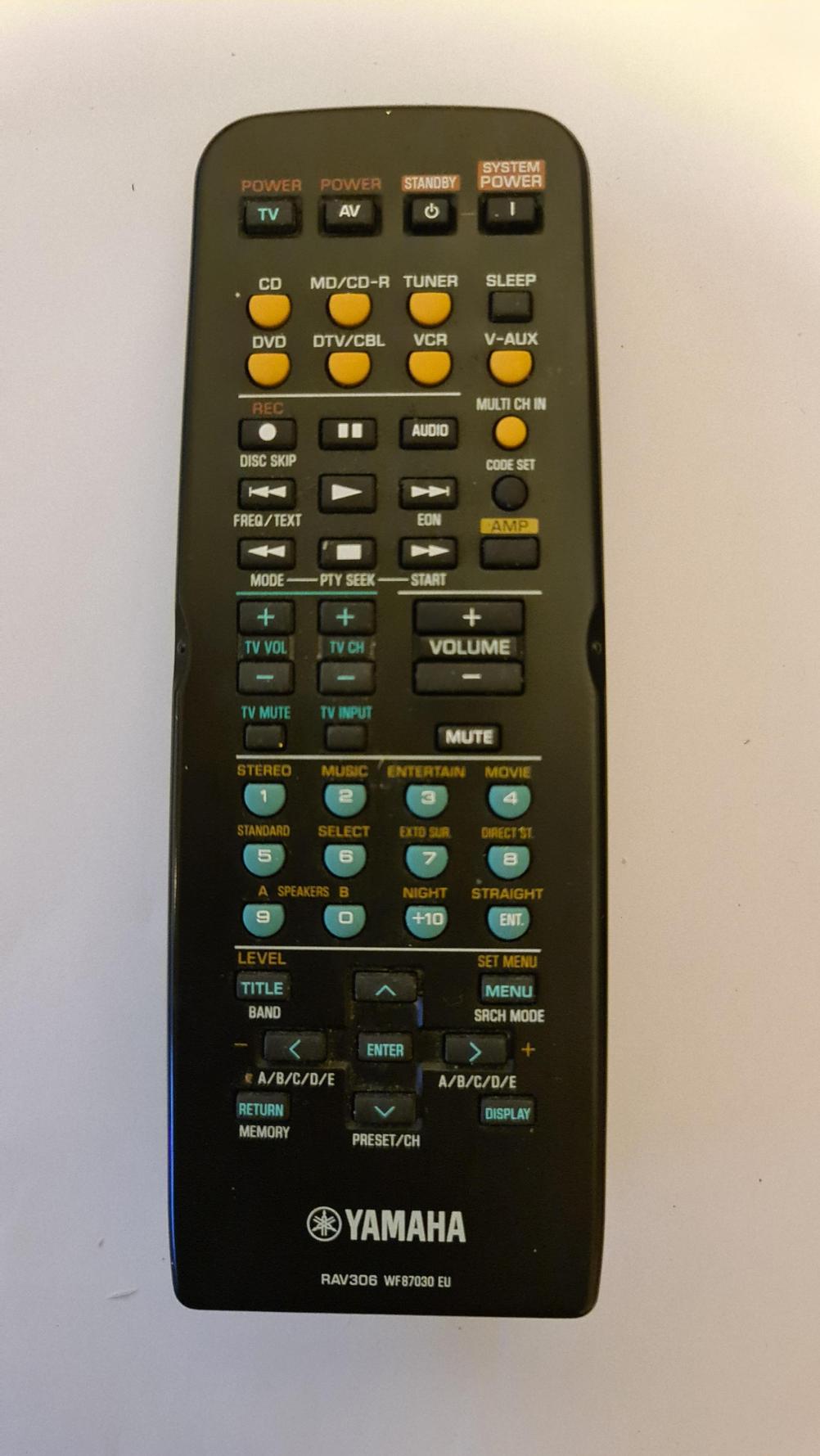 Yamaha VF337300 Remote Control - Front Image