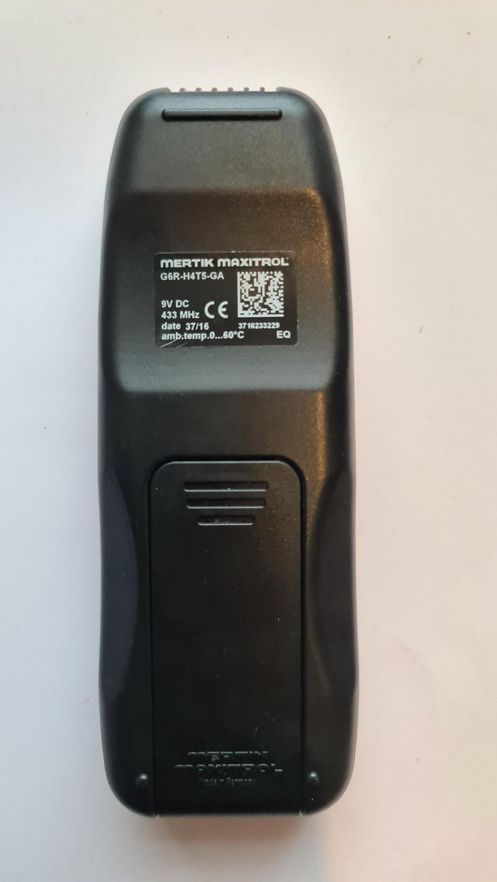 Merrill Maxitrol Remote Control - Back Image