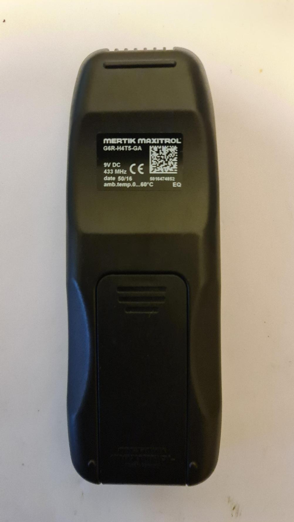 GAZCO  Remote Control - Back Image