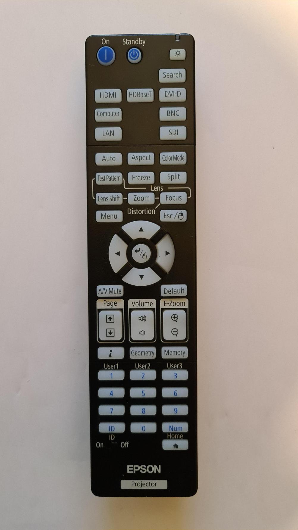 Epson 217331000 Remote Control - Front Image