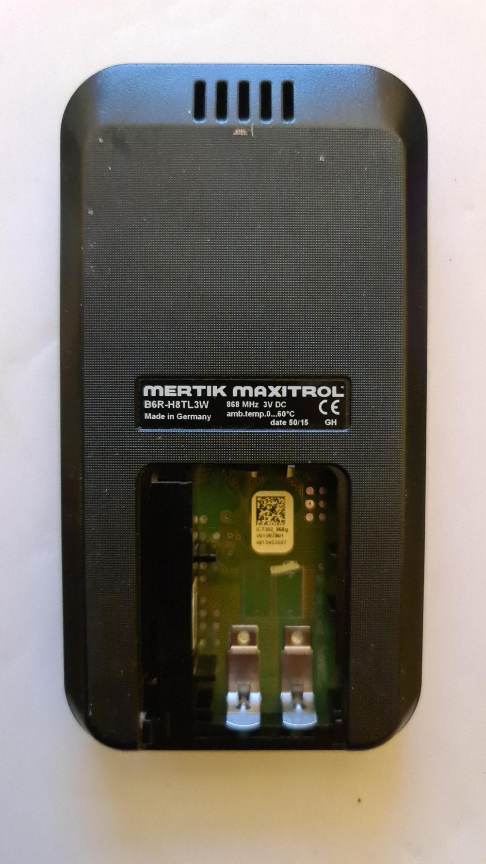 metrik maxitrol  Remote Control - Back Image