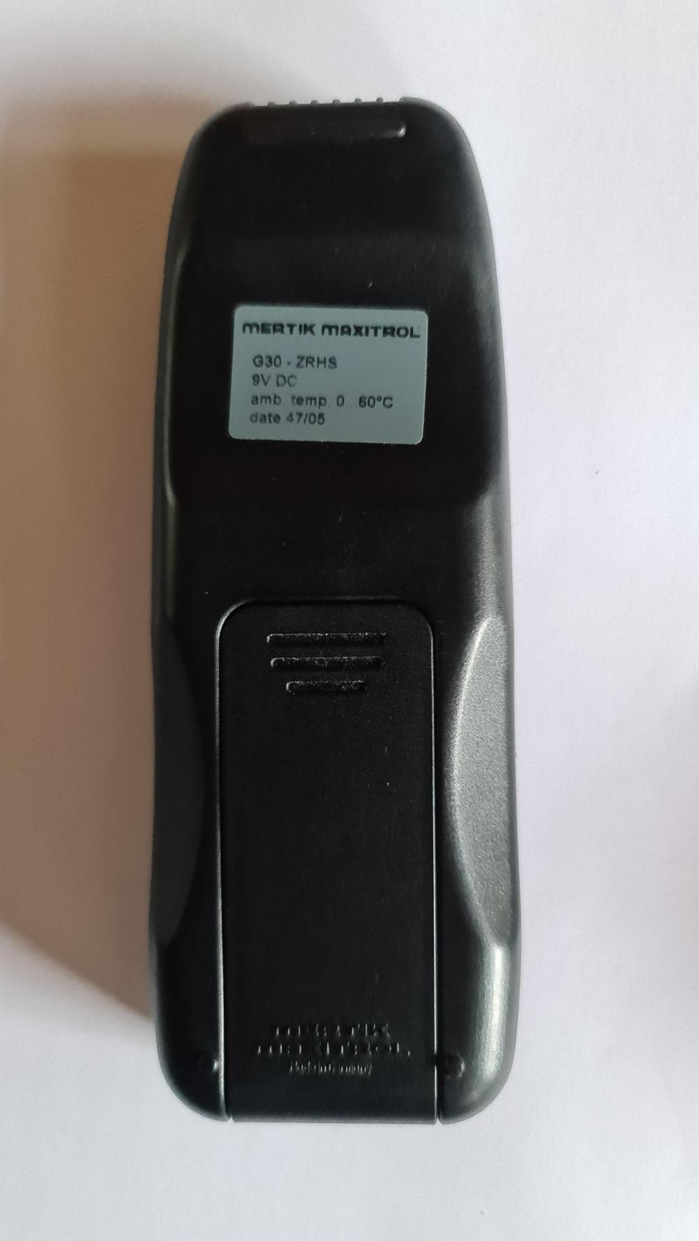 Mertik Maxitrol G30 - ZRHS Remote Control - Back Image