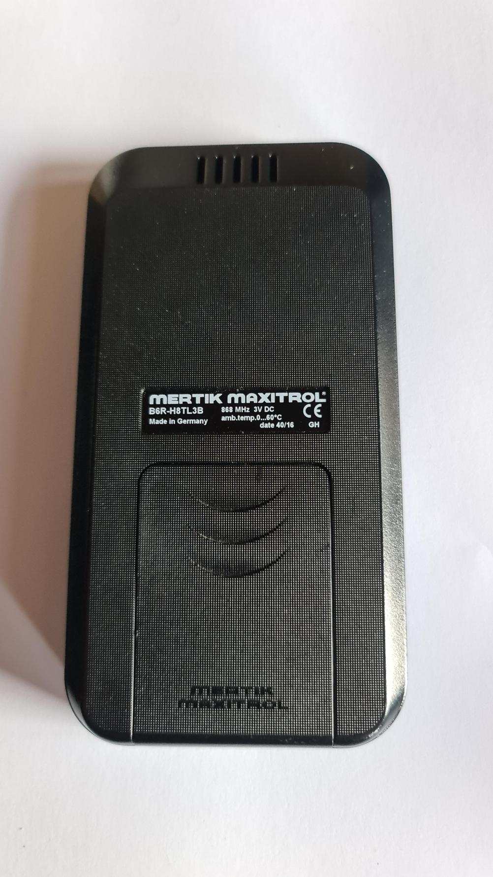 Mertik Maxitrol  Remote Control - Back Image