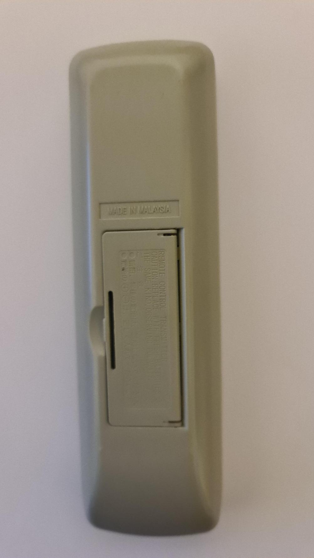 Panasonic rak pm 902wk Remote Control - Back Image